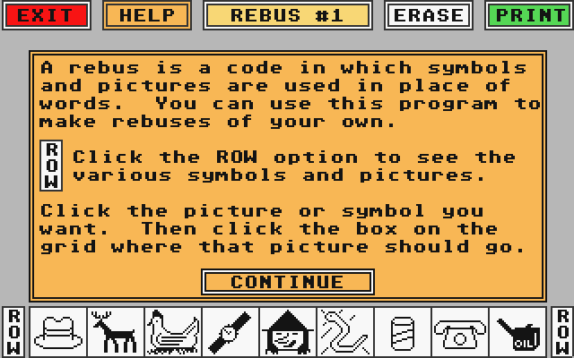 Rebus Writer atari screenshot